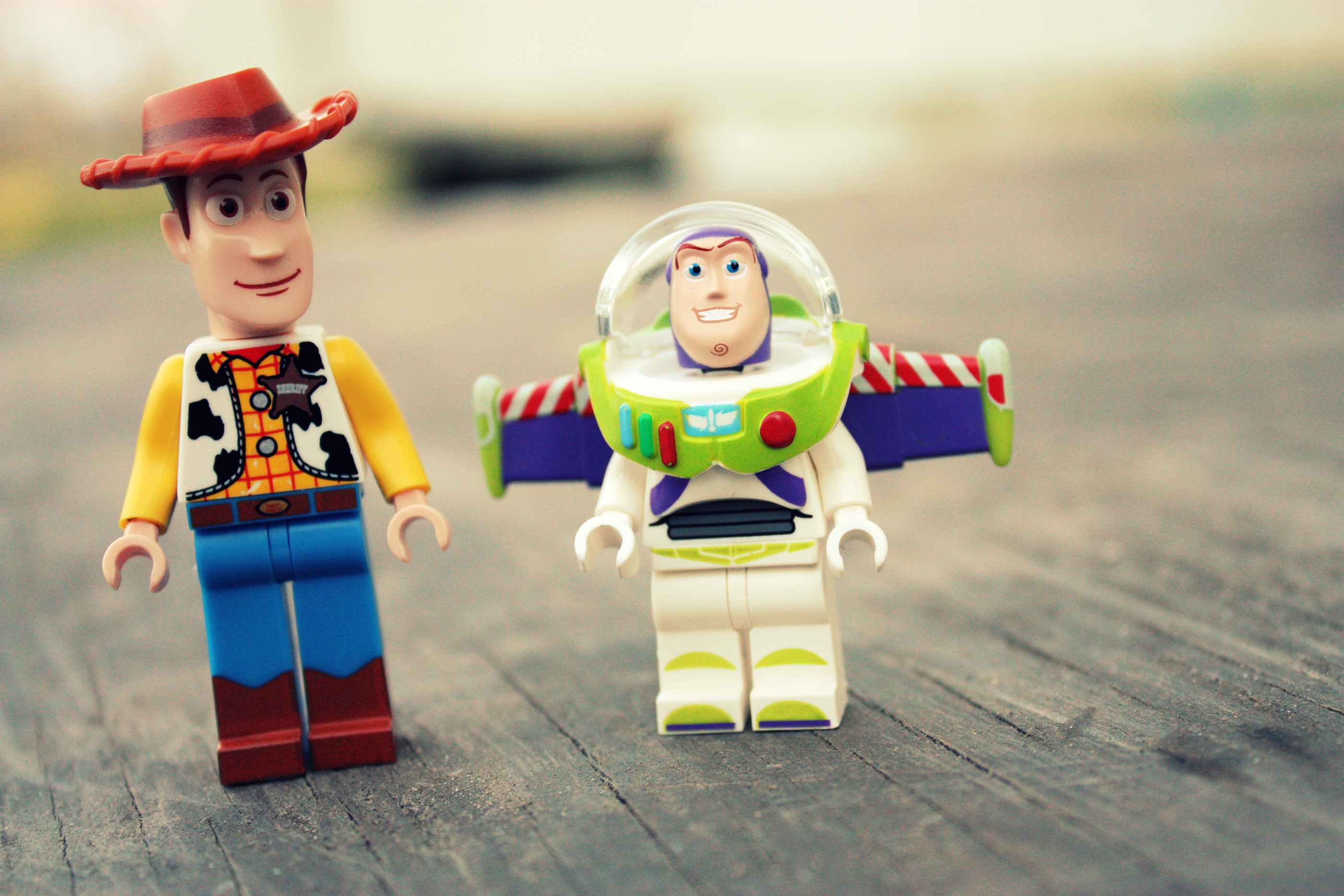 lego toys of Woody and Buzz from Toy Story