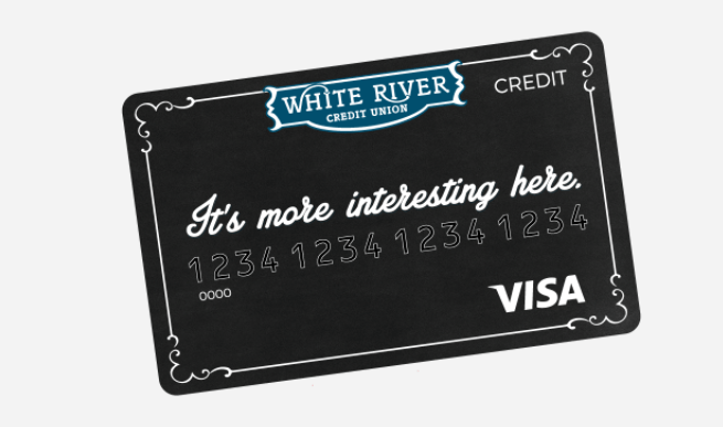 Visa credit card that says It's more interesting here.