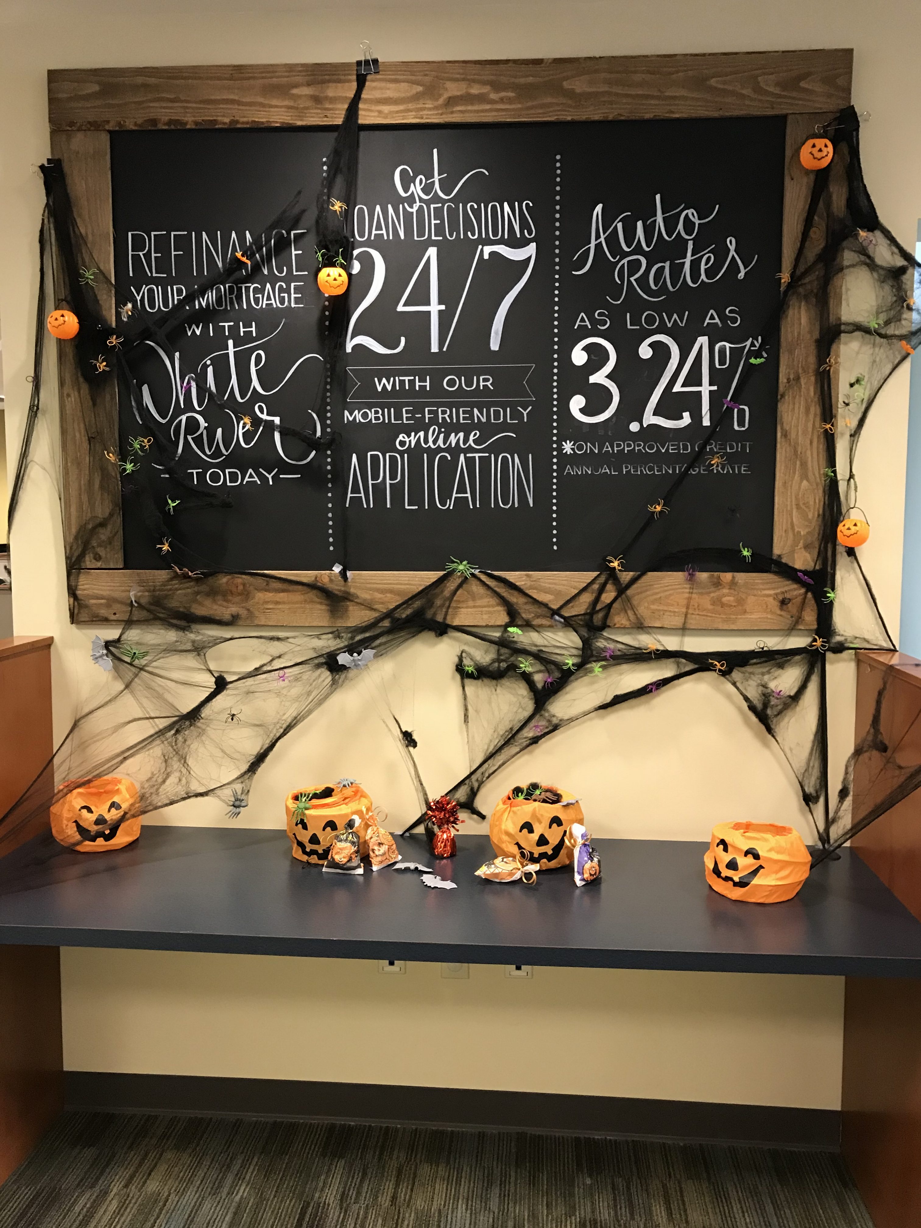Chalkboard with rates listed
