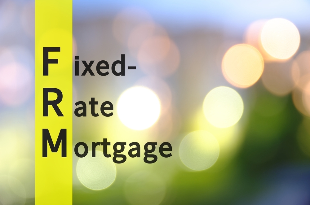 fixed rate mortgage on a blurred background