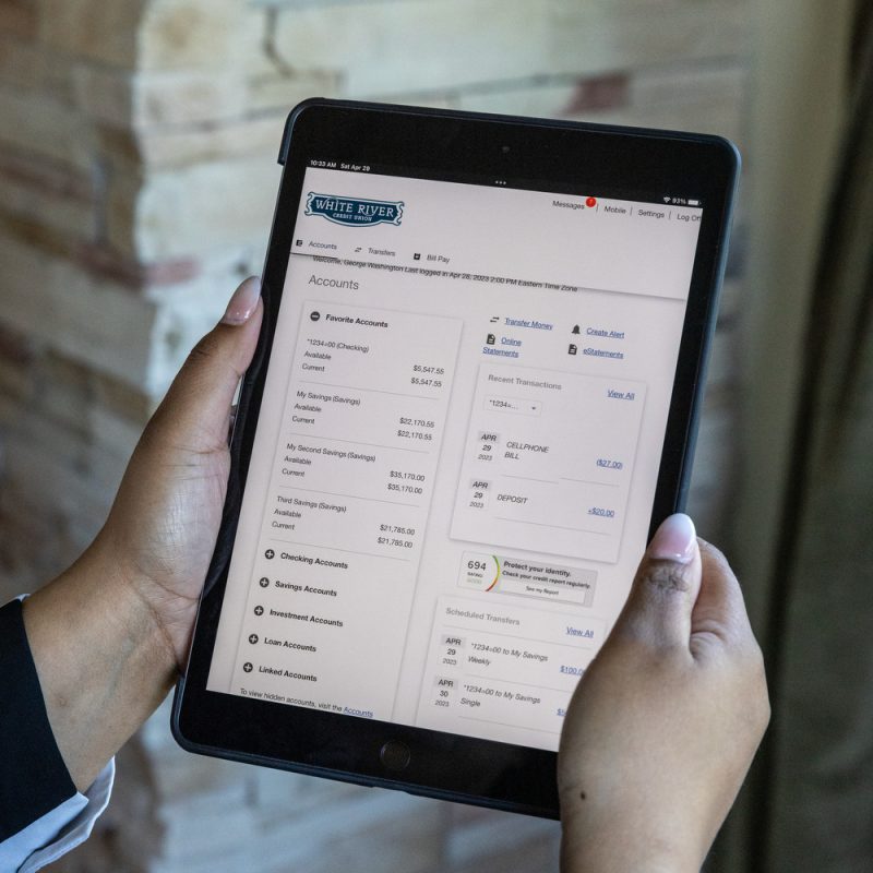 an ipad using multi-factor authentication